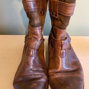 ARIAT Brown Leather Combat Boots
